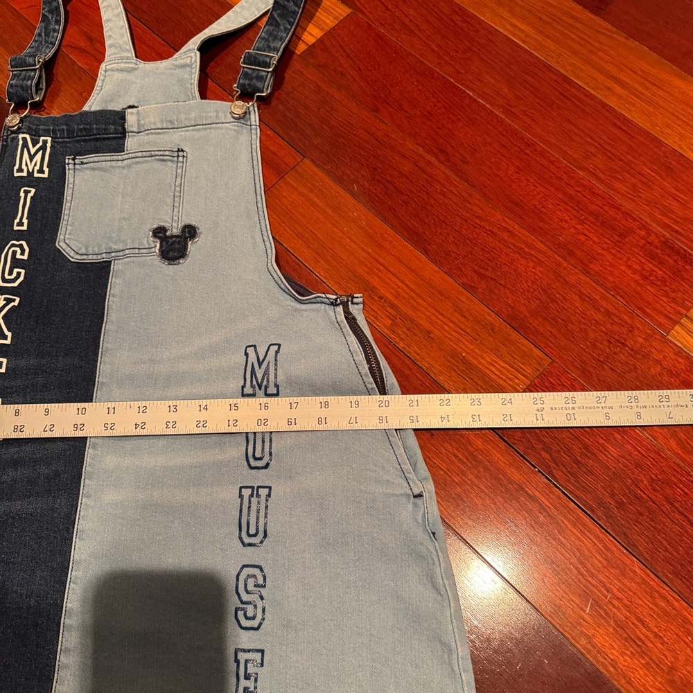 Disney Park HER UNIVERSE Mickey Mouse two tone denim Overall Dress size XL EUC - Picture 11 of 15